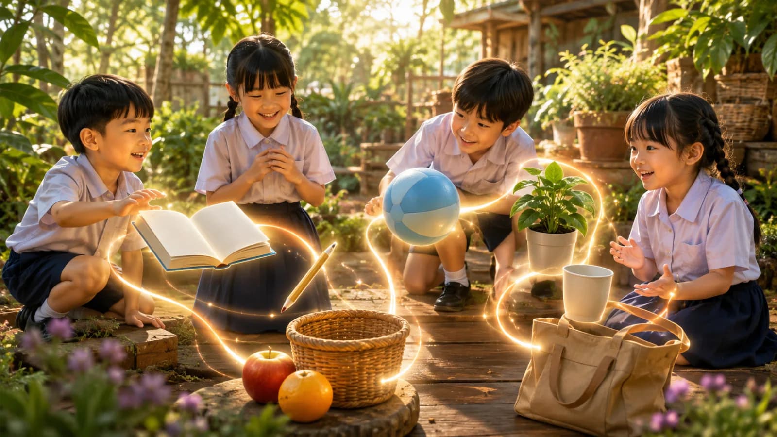 คำศัพท์รอบตัวและคำเชื่อม