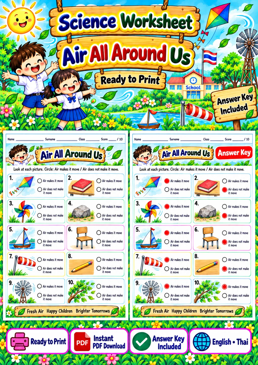 Cover artwork for Air All Around Us - Circle Air Moves It, Grades 1-3