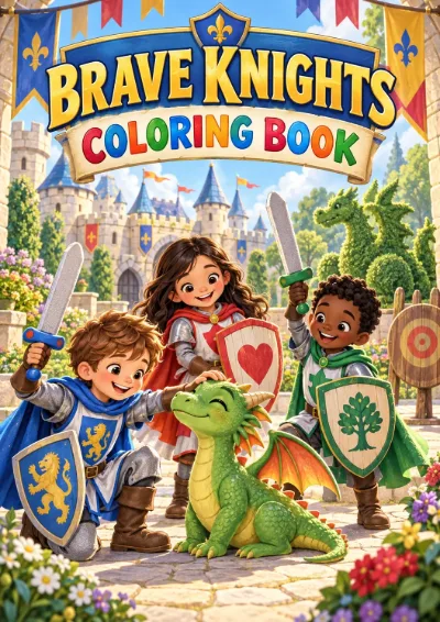 Brave Knights - Colouring Book (30 pages)