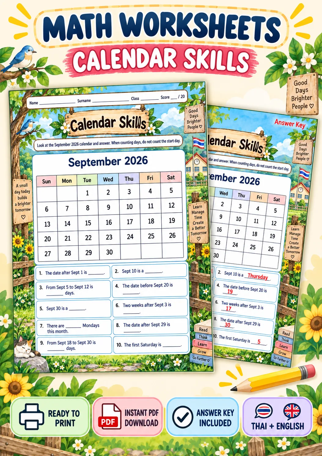 Cover artwork for Calendar Skills - Read a Calendar, Grades 1-3