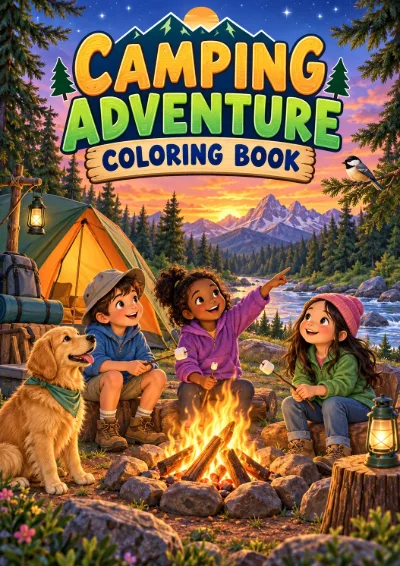 Camping Adventure - Colouring Book (30 pages)