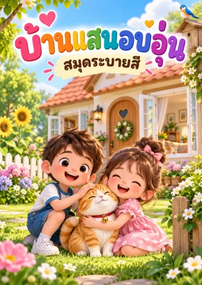 สมุดระบายสีบ้านแสนอบอุ่น 35 หน้า