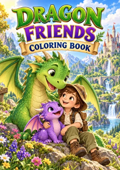 Dragon Friends - Colouring Book (30 pages)
