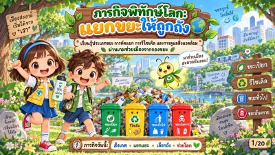 สื่อการสอนวิทยาศาสตร์ นักพิทักษ์โลก: แยกขยะให้ถูกถัง