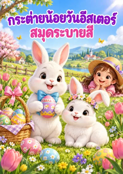 สมุดระบายสีกระต่ายน้อยวันอีสเตอร์ 30 หน้า