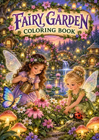 Fairy Garden - Colouring Book (30 pages)