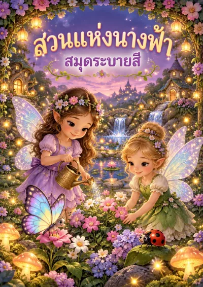 สมุดระบายสีสวนแห่งนางฟ้า 30 หน้า