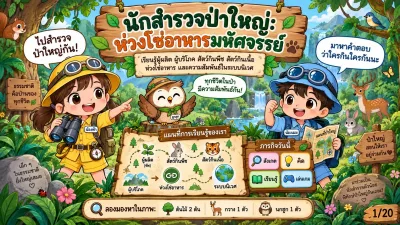 สื่อการสอนวิทยาศาสตร์ นักสำรวจป่าใหญ่: ห่วงโซ่อาหาร