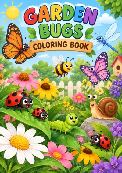 Garden Bugs - Colouring Book (30 pages)