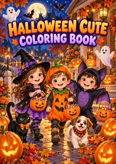 Halloween Cute - Colouring Book (30 pages)