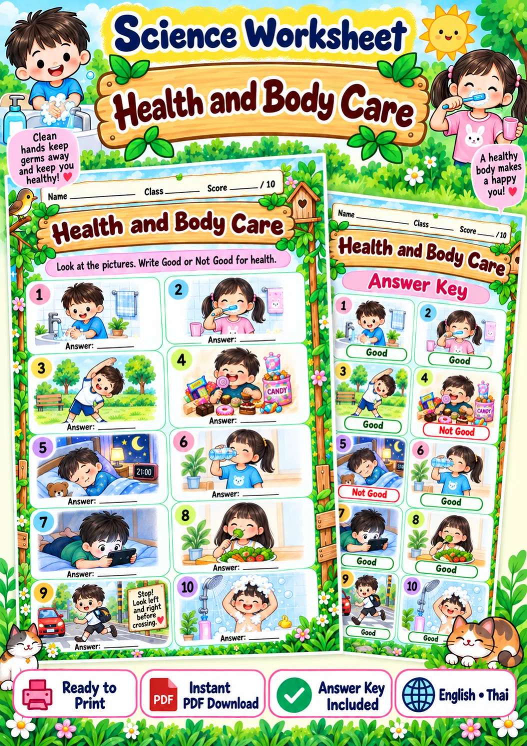 Cover artwork for Health and Body Care - Good or Not Good, Grades 1-3