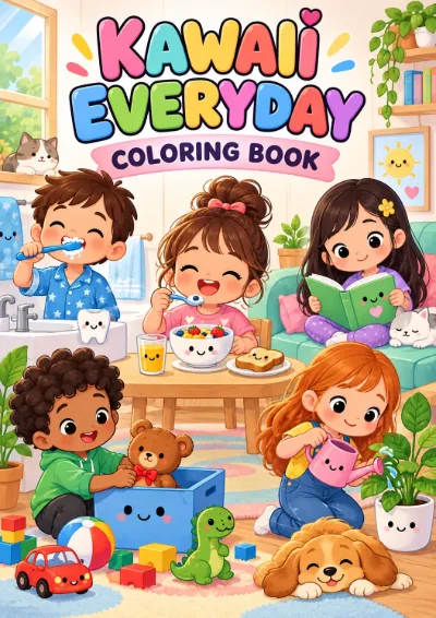 Kawaii Everyday - Colouring Book (40 pages)