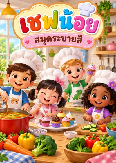 สมุดระบายสีเชฟน้อย 30 หน้า