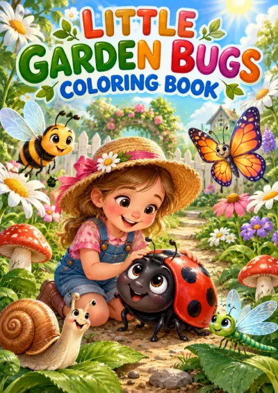 Little Garden Bugs - Colouring Book (30 pages)