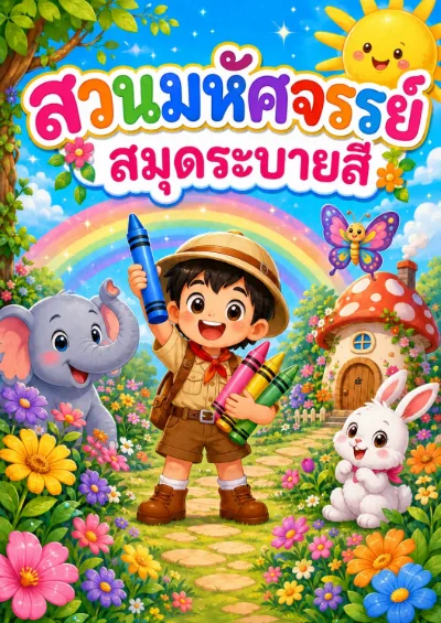 สมุดระบายสีสวนมหัศจรรย์ 30 หน้า