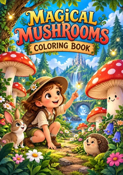 Magical Mushrooms - Colouring Book (30 pages)