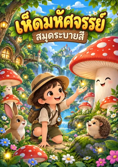 สมุดระบายสีเห็ดมหัศจรรย์ 30 หน้า