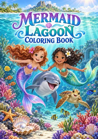 Mermaid Lagoon - Colouring Book (30 pages)