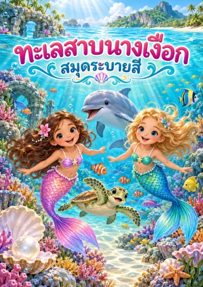 สมุดระบายสีทะเลสาบนางเงือก 30 หน้า
