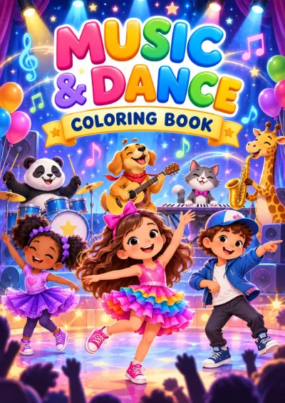 Music and Dance - Colouring Book (30 pages)