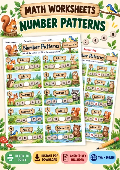 Number Patterns - Fill the Pattern