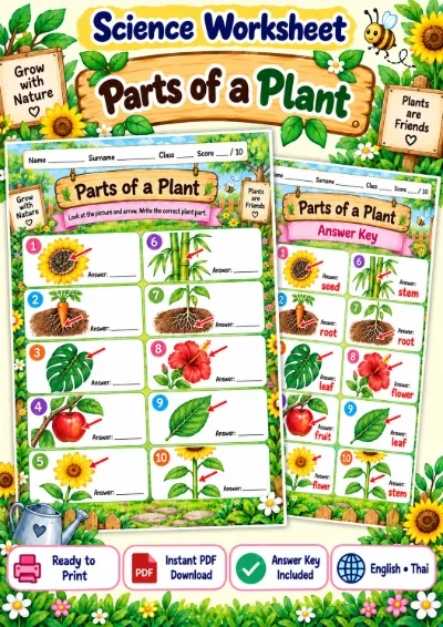 Parts of a Plant - Label the Plant Parts