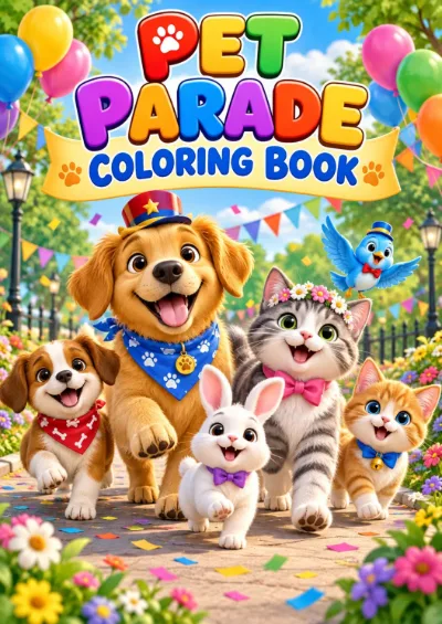 Pet Parade - Colouring Book (30 pages)