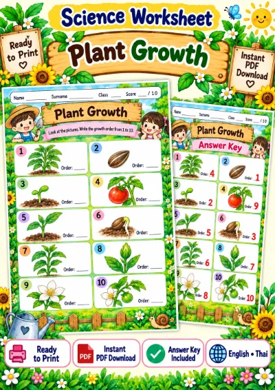 Plant Growth - Order the Stages