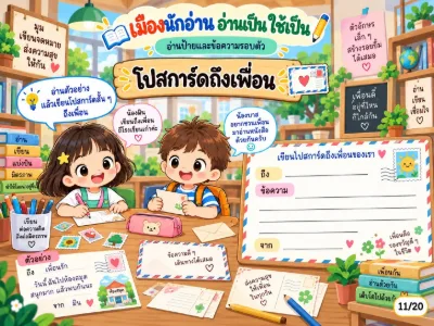 สื่อการสอนภาษาไทย เมืองนักอ่าน อ่านเป็น ใช้เป็น: อ่านข้อความรอบตัว