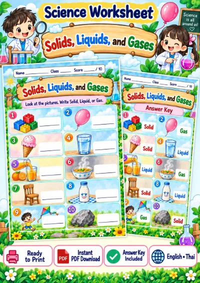 Solids, Liquids, and Gases - Name the State