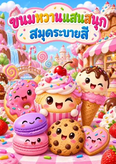 สมุดระบายสีขนมหวานแสนสนุก 30 หน้า