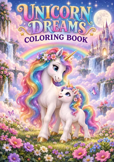 Unicorn Dreams - Colouring Book (30 pages)
