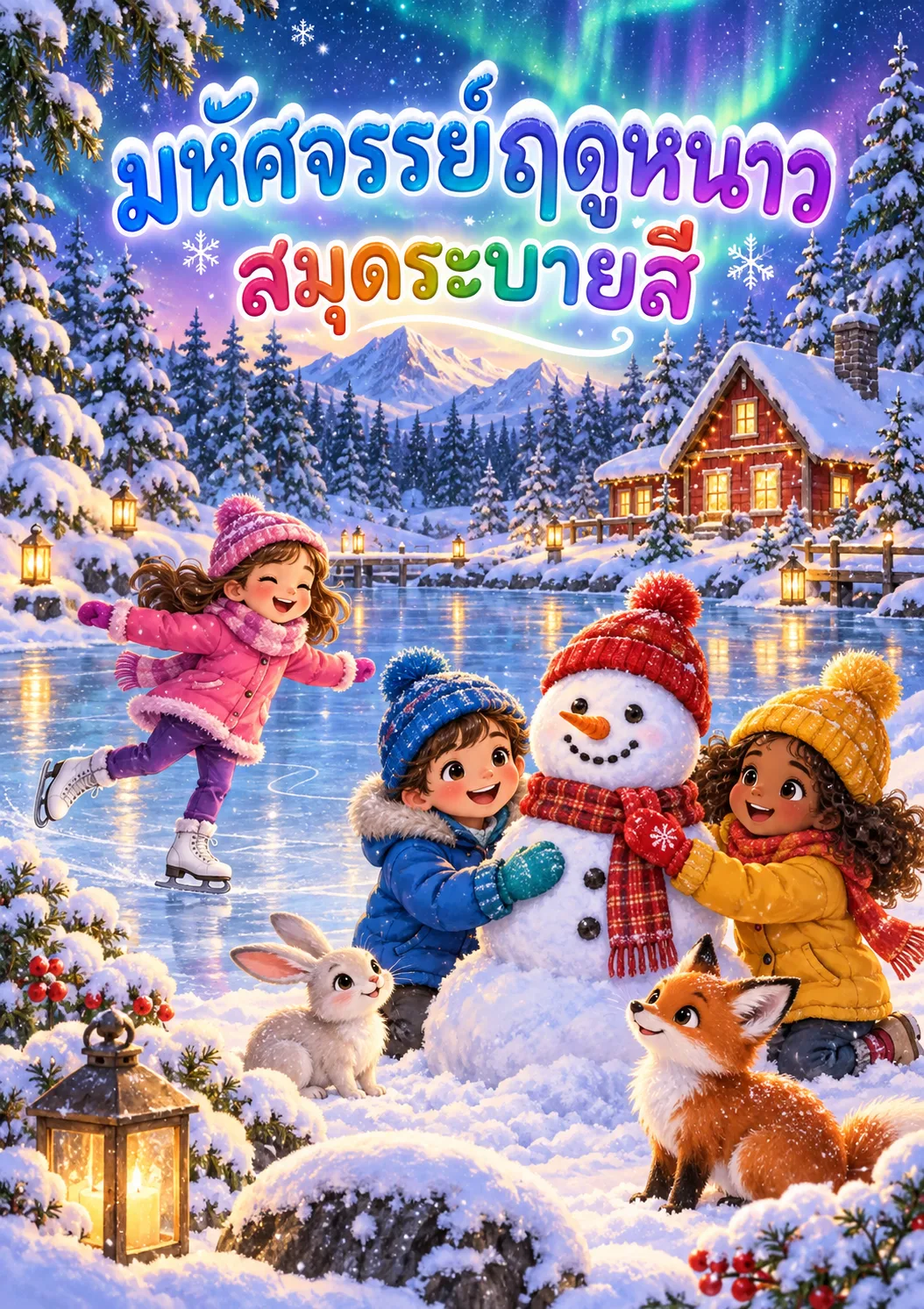 รูปหน้าปกของ สมุดระบายสีมหัศจรรย์ฤดูหนาว 30 หน้า ระดับ ป.1-ป.3