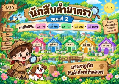 สื่อการสอนภาษาไทย นักสืบคำมาตรา ตอนที่ 2: แม่ กง กน กม เกย เกอว
